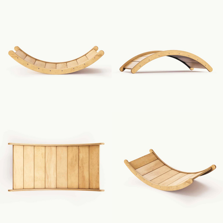 Wooden Balance Board for Kids – Montessori Wobble Rocker - Made in Canada