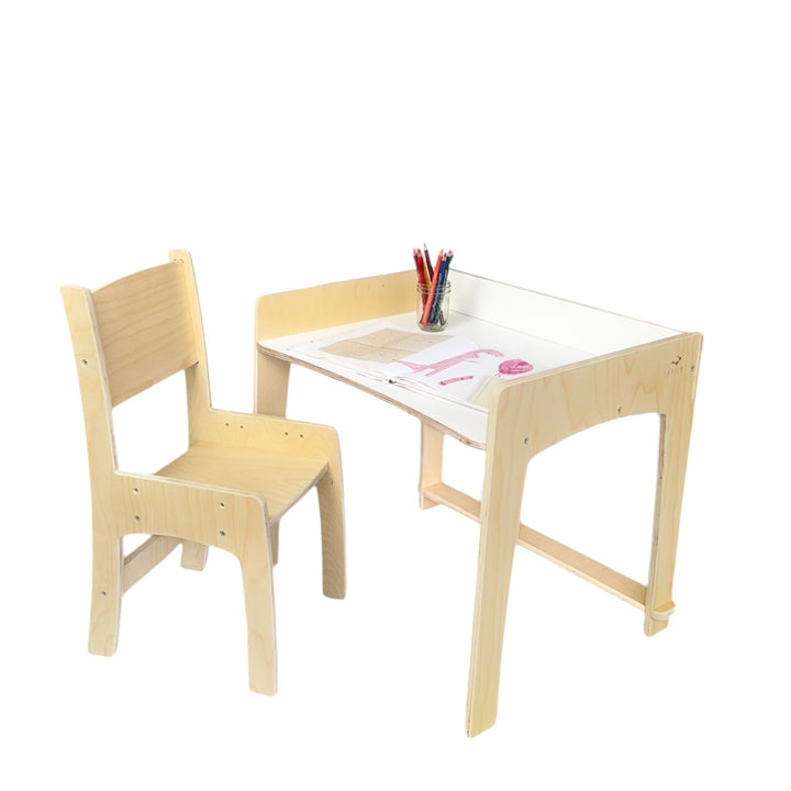 Kid Desk & Adjustable Chair - Made In Canada
