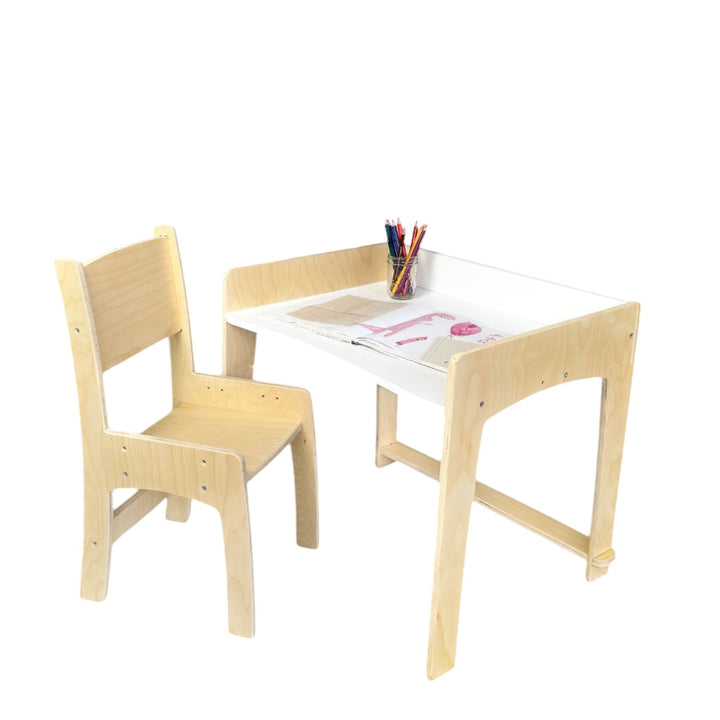 Kid Desk & Adjustable Chair - Made In Canada