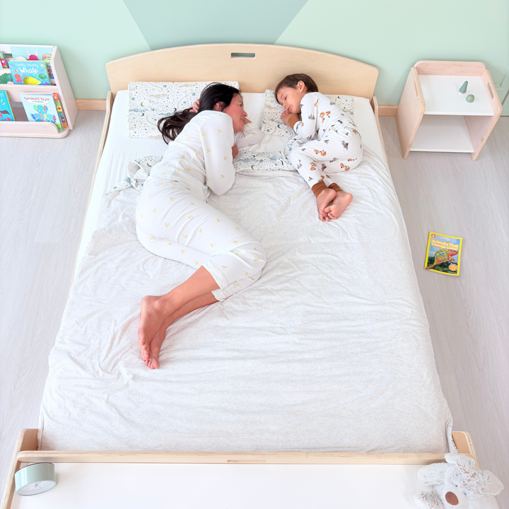 Montessori Floor Bed With Shelf (FULL) Made In Canada