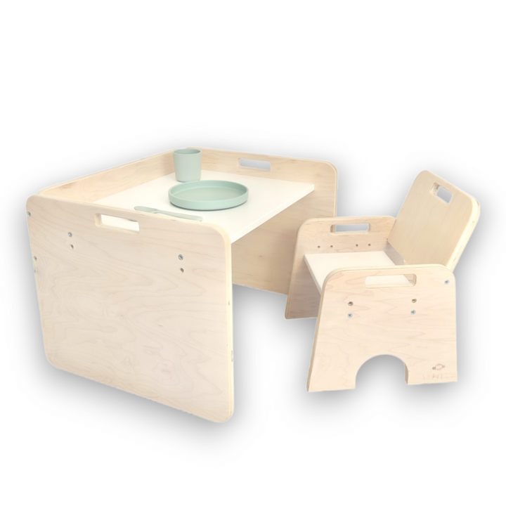 Montessori Table and Chair Adjustable Height - Made In Canada