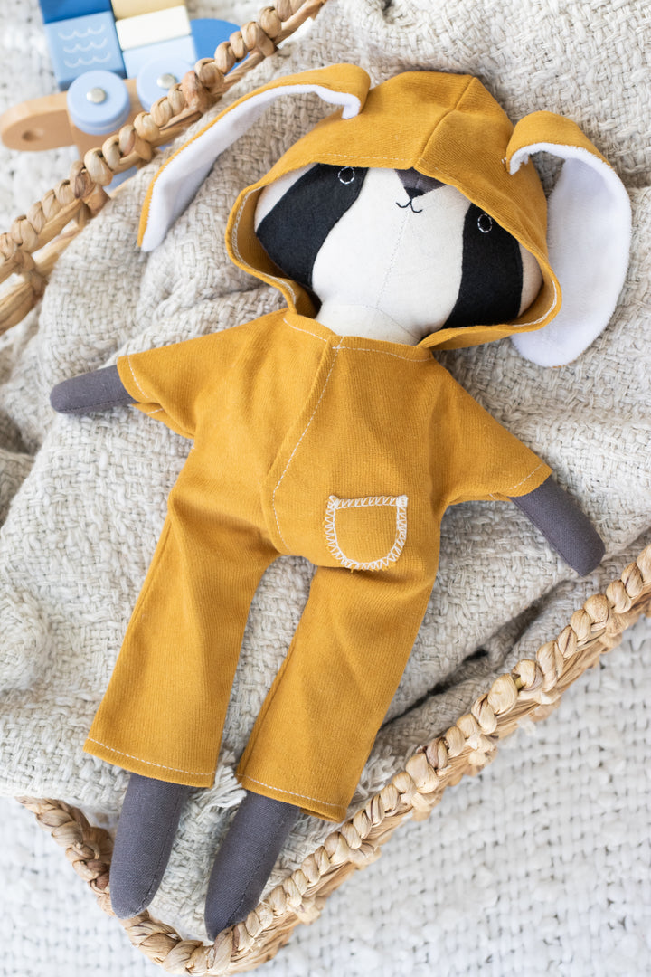 Rita the Raccoon – Handmade Plush Doll (Organic Cotton Toy)