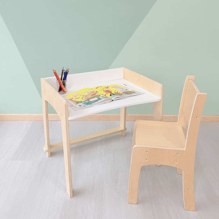 Kid Desk & Adjustable Chair - Made In Canada