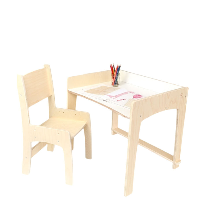 Kid Desk & Adjustable Chair - Made In Canada