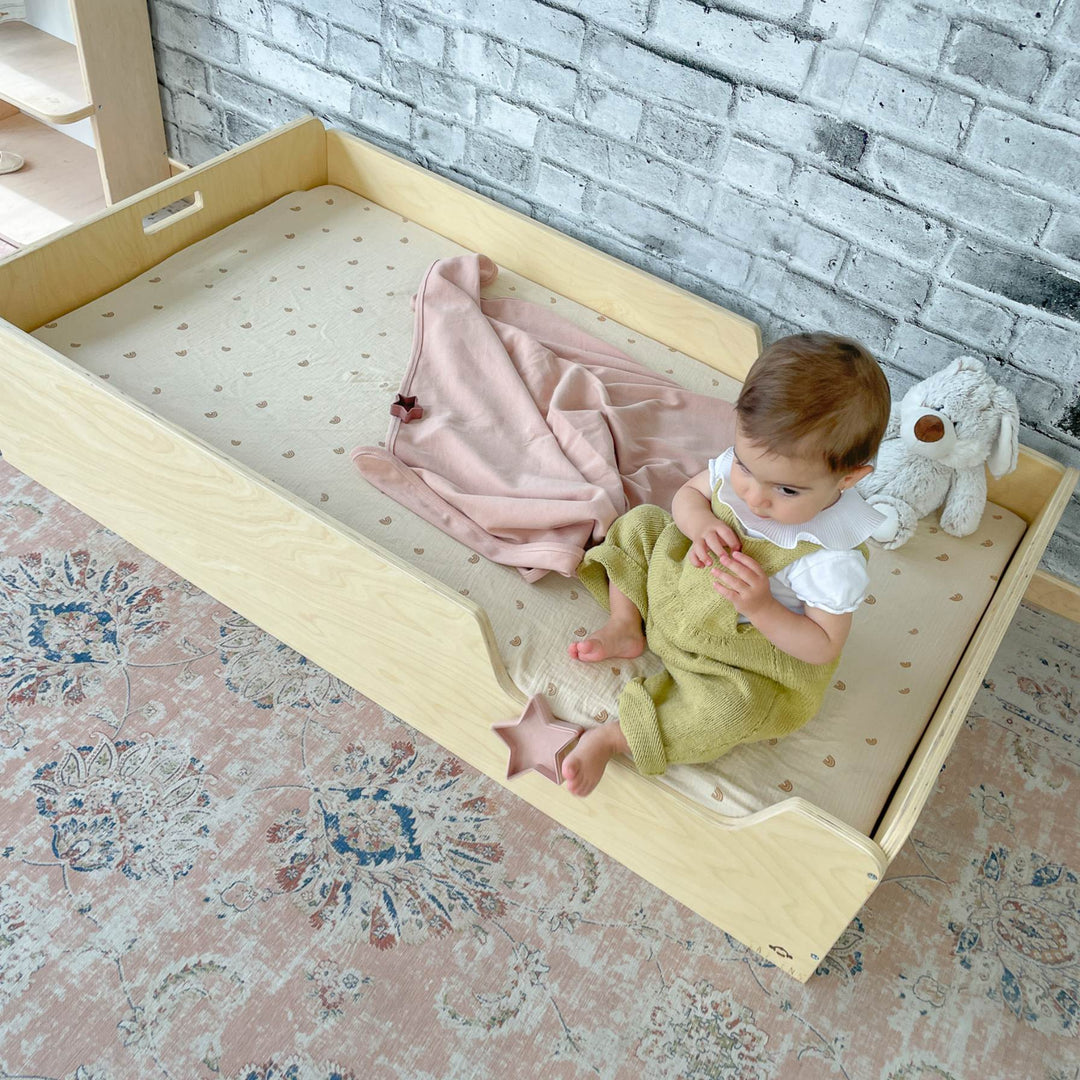 Montessori Floor Bed with Rails (Twin) Made In Canada
