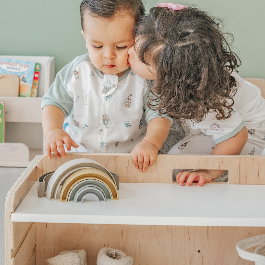 Montessori Floor Bed With Shelf (FULL) Made In Canada