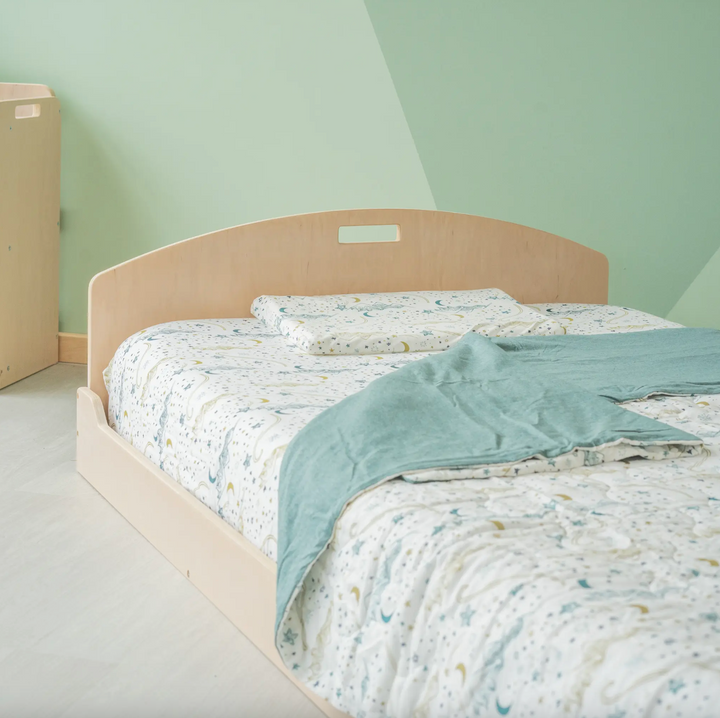 Montessori Floor Bed With Shelf (Twin) Made In Canada