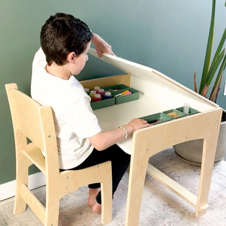 Kid Desk & Adjustable Chair - Made In Canada
