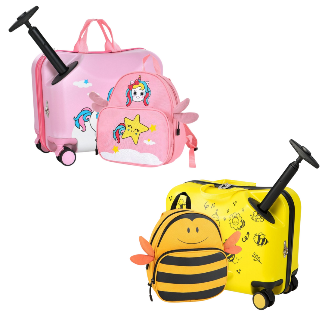 Kids Ride-on Luggage And Backpack SET