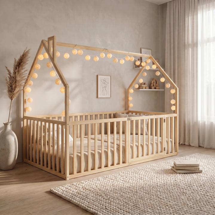 KAI House Bed with High Railings