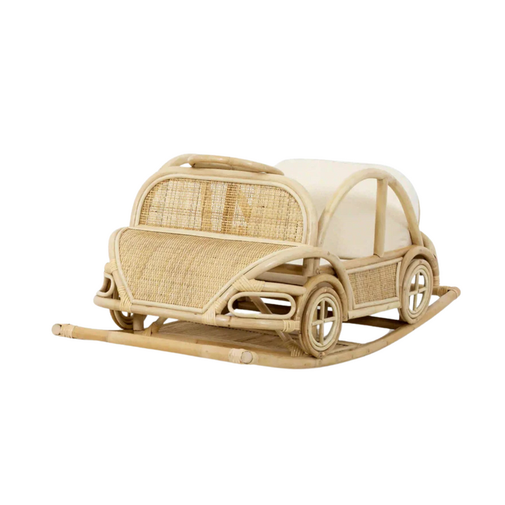 Kids Rocking Car Design True Little North | Boho Rattan Kids Rocking Car Chair | Canada