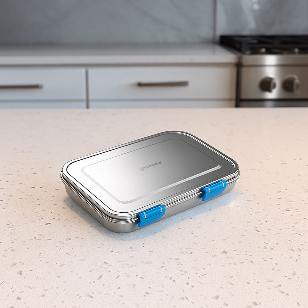 Stainless Steel Leak-Proof Bento Lunch Box with Compartments for Kids & Adults