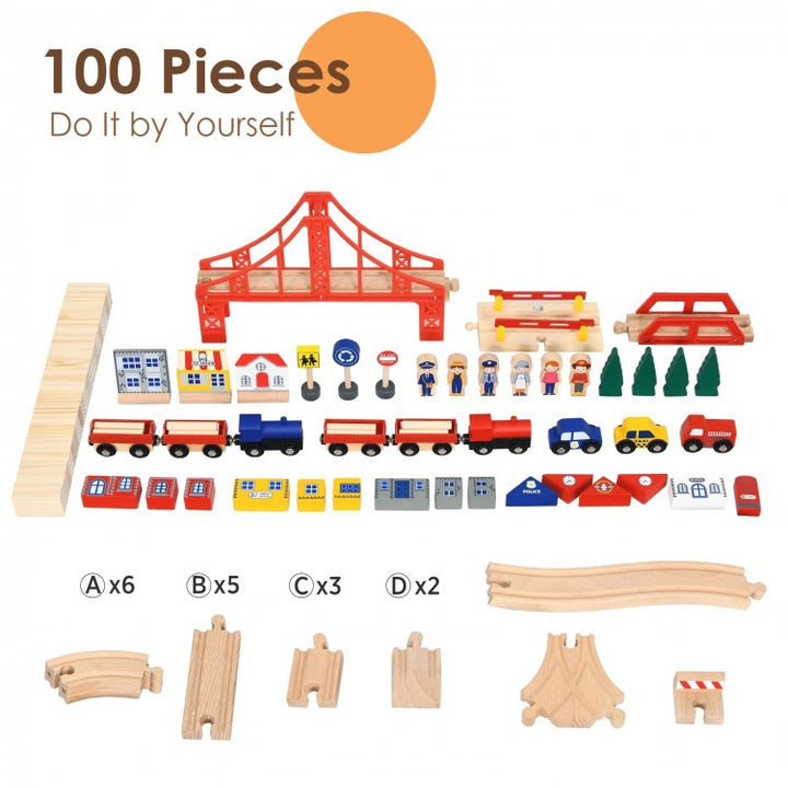 Wooden Table With Train Play-set 1