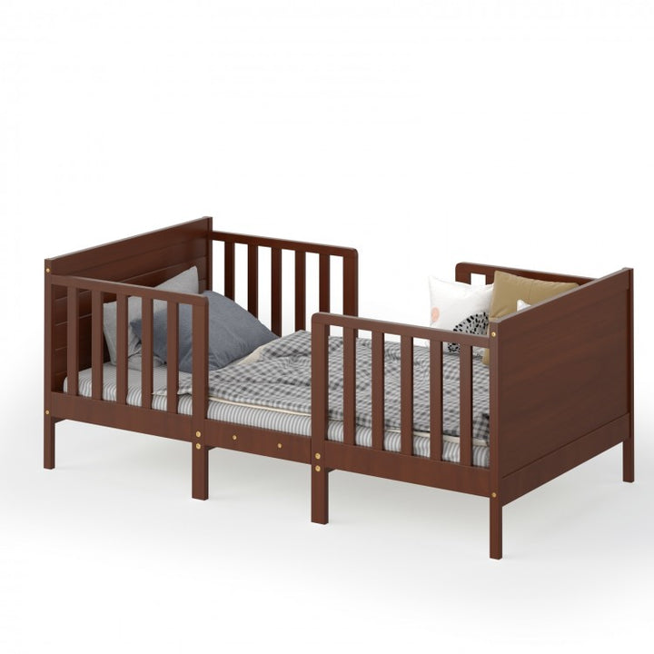 Brown 2-in-1 Convertible Kids Bed