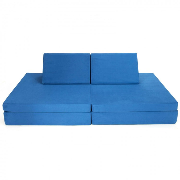 Blue Convertible Kids Play Couch