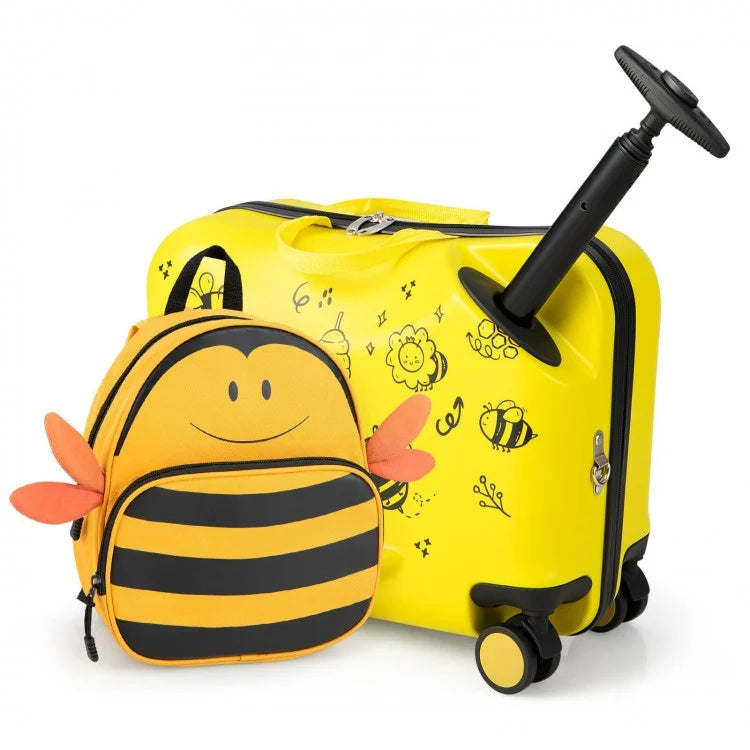 Kids Ride-on Luggage And Backpack SET