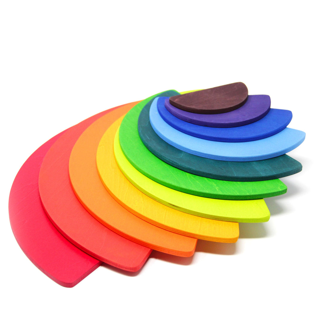 Large Wooden Rainbow Stacker Bundle – Montessori Stacking Toy for Kids