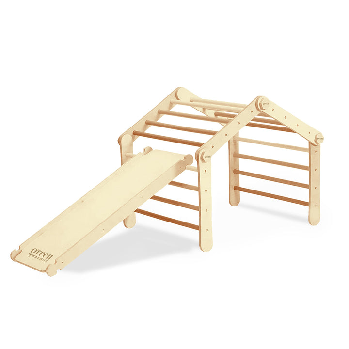 Kids Wooden Climbing Frame With Slide