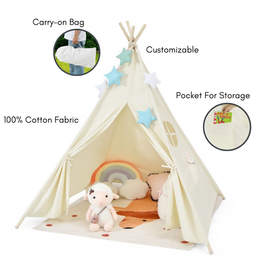 Canopy white Play tent for kids features