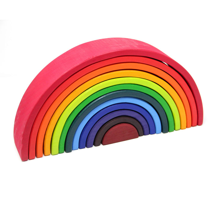 Large Wooden Rainbow Stacker Bundle – Montessori Stacking Toy for Kids