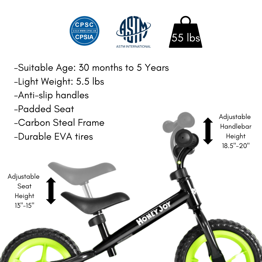 Bike Seat Height Balance Bike Age Recommendation Durable Balance