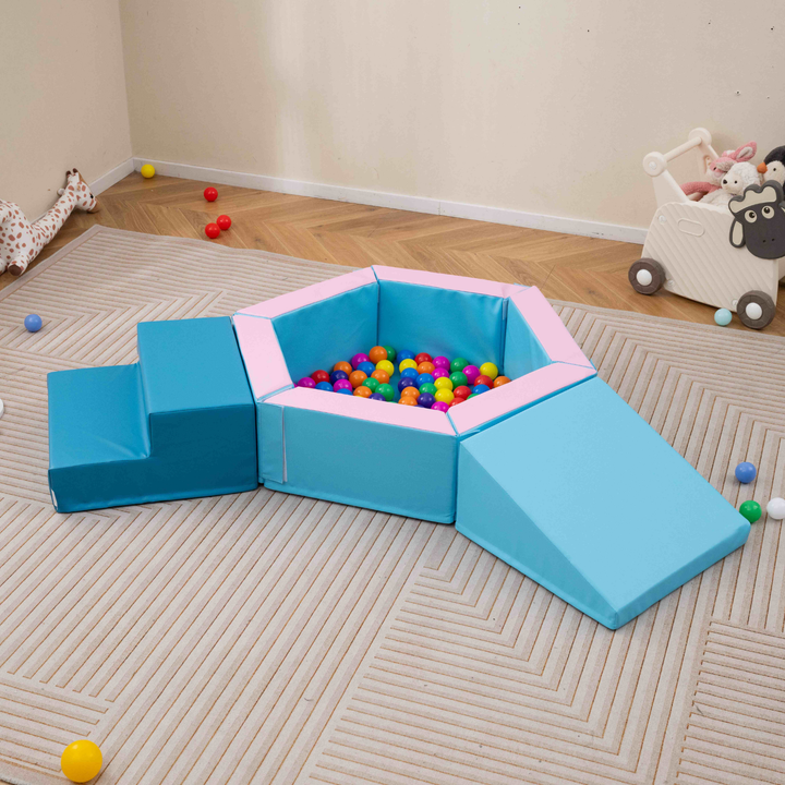 3-Piece Baby Ball Pit & Foam Climbing Blocks Set