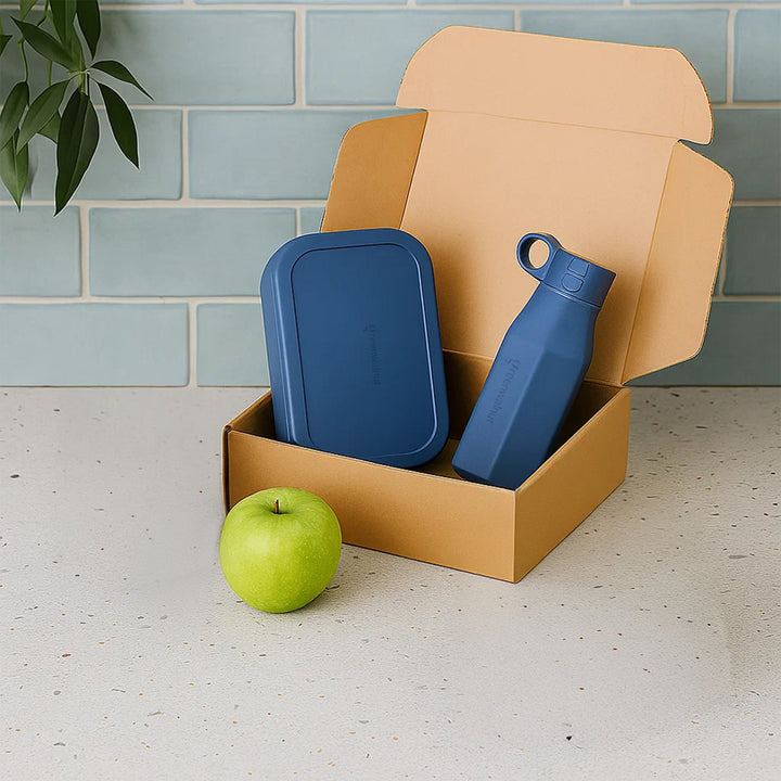 Premium Food-Grade Silicone Leak Proof Lunch Box & Water Bottle Set