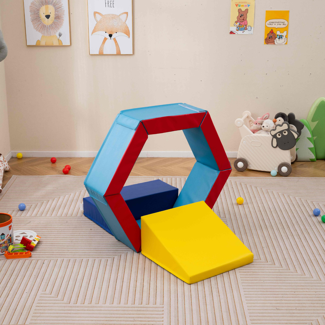 3-Piece Baby Ball Pit & Foam Climbing Blocks Set