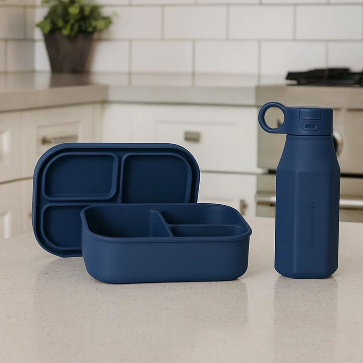 Premium Food-Grade Silicone Leak Proof Lunch Box & Water Bottle Set