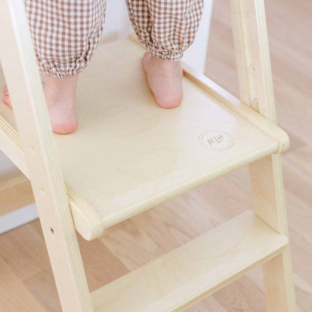 Adjustable Natural Fold N' Store Learning Tower - MLHCo