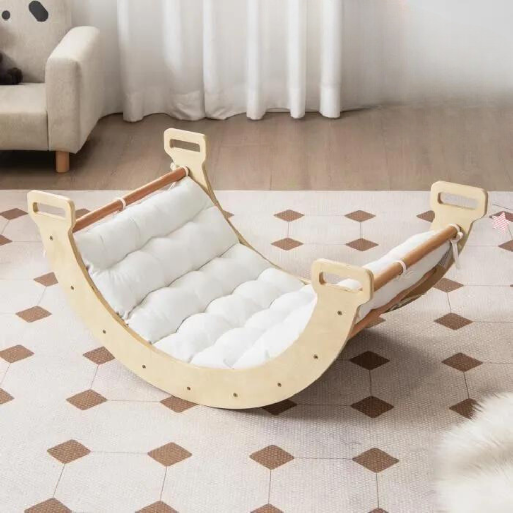 Wooden Rocker Arch With Cushion For Kids
