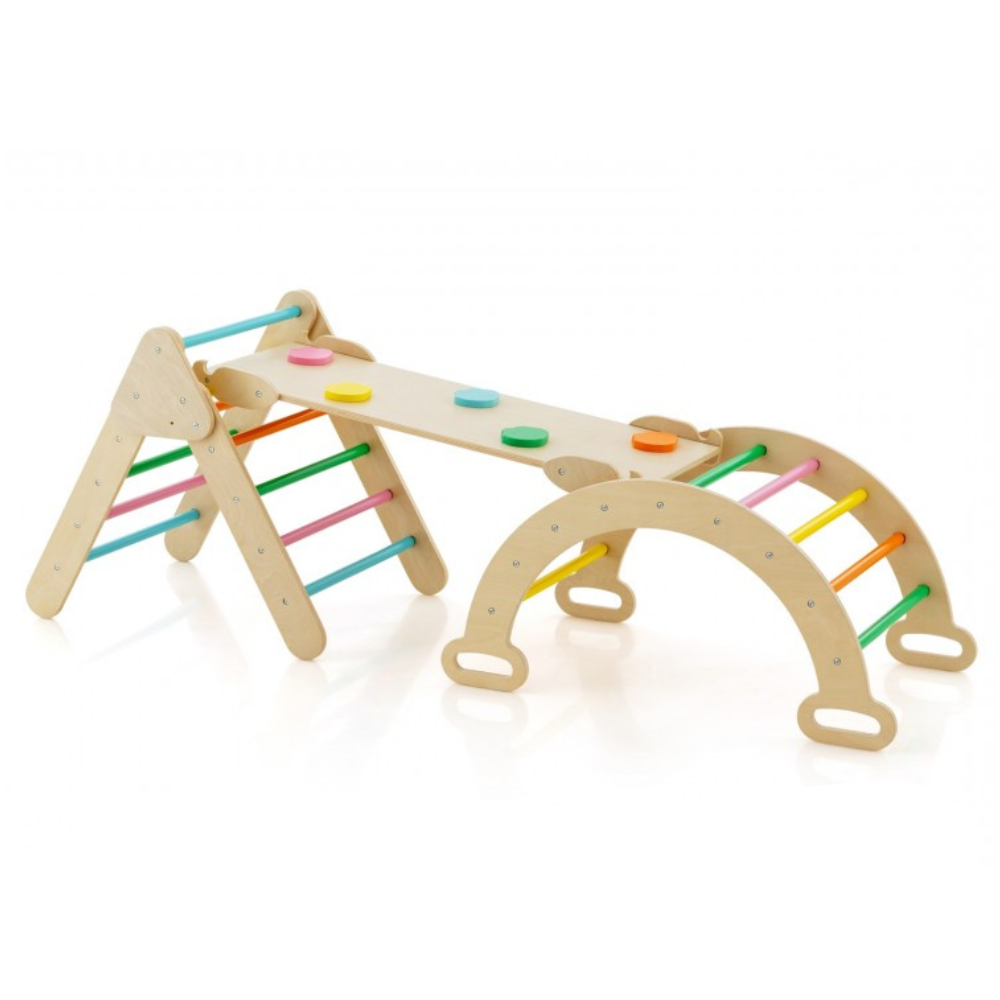 Pikler Triangle, Rocker Arch And Ramp Set
