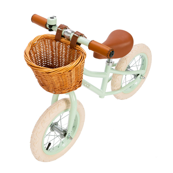 Banwood First Go balance bike Pale Mint, front view