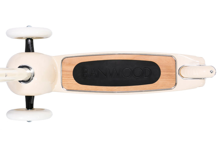 Banwood Vintage Scooter Cream, deck from above