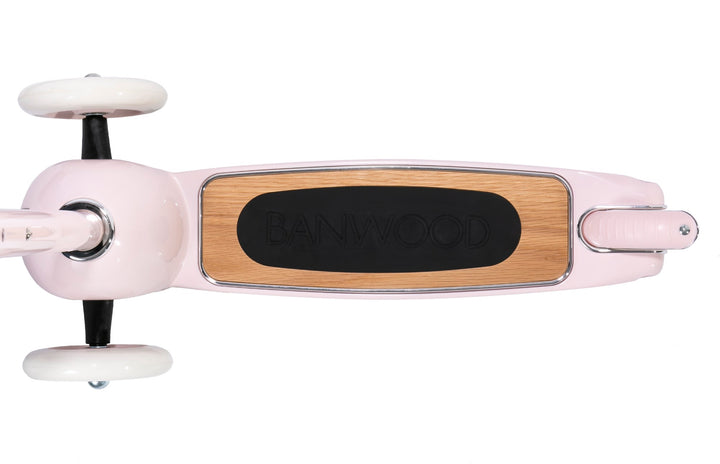 Banwood Vintage Scooter Pink, deck from above