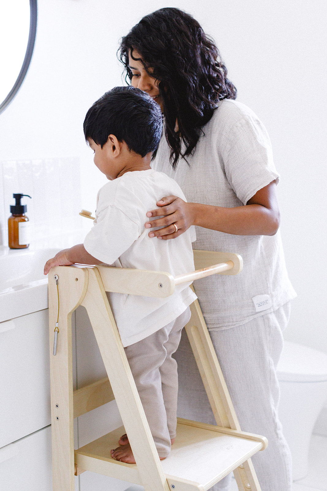 Adjustable Natural Fold N' Store Learning Tower - MLHCo