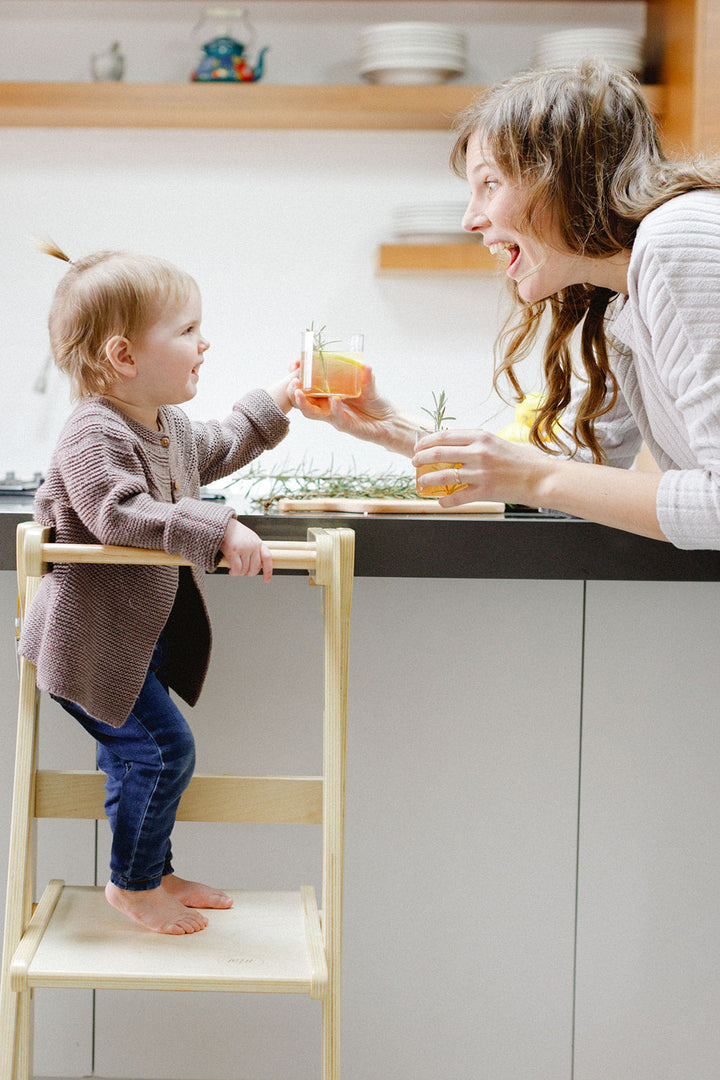 Adjustable Natural Fold N' Store Learning Tower - MLHCo