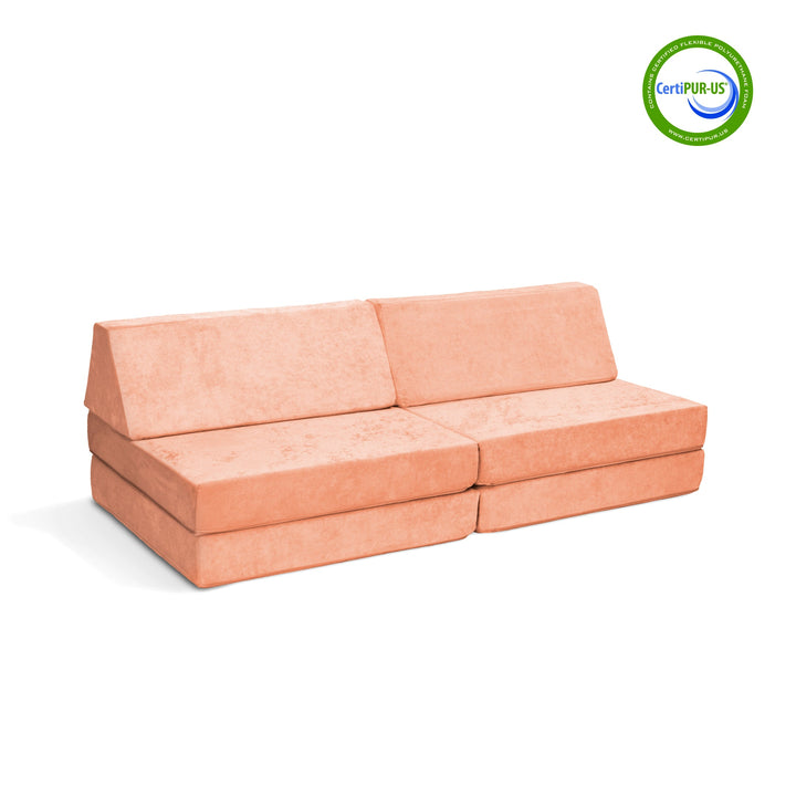 The Coconut Play Couch in Peach Party