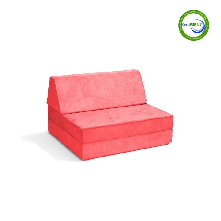 The Half-Coconut Play Couch in Coral Crush