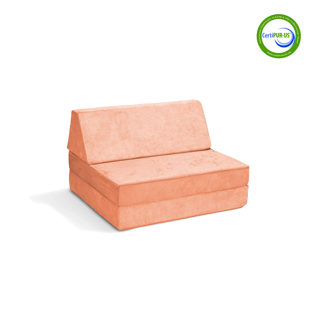The Half-Coconut Play Couch in Peach Party