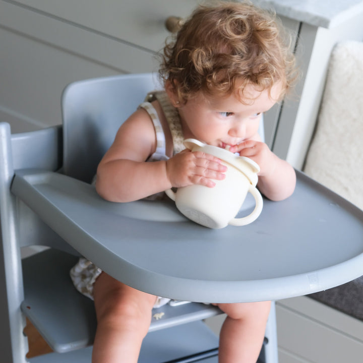 2-in-1 Silicone Training Cup | Straw & Snack Cup