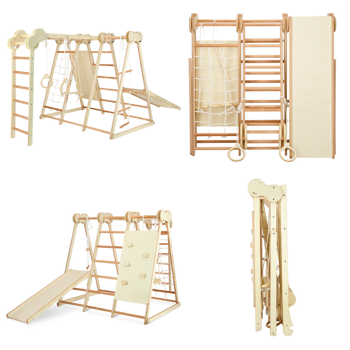 6-in-1 Climb N' Swing Children's Indoor Jungle Play Gym