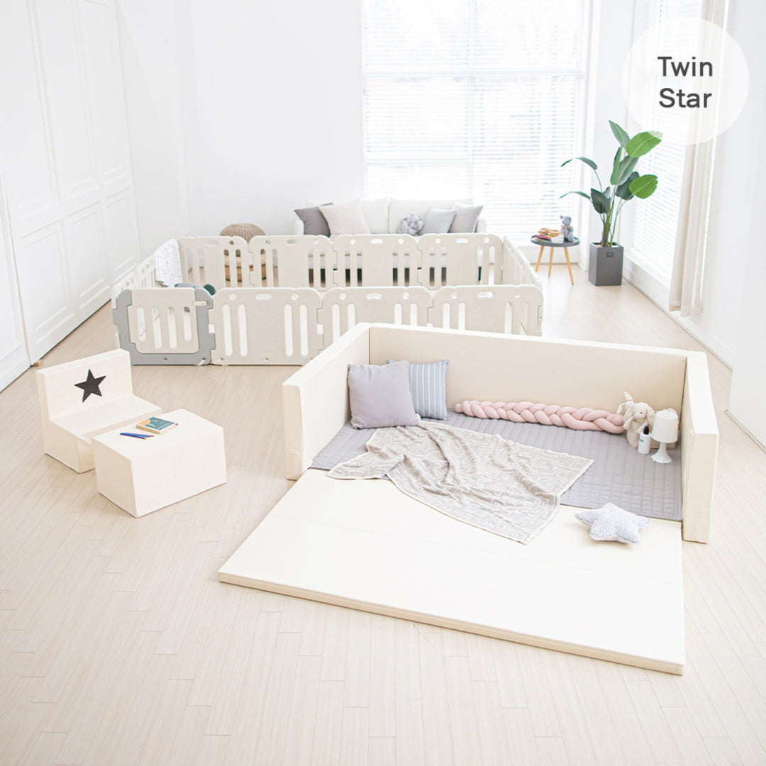 Ggumbi Lucky Star Bumper Play Room - Ivory (XXL)