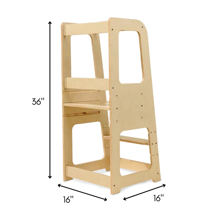 Montessori Learning Tower, Kitchen Step Stool (Natural)