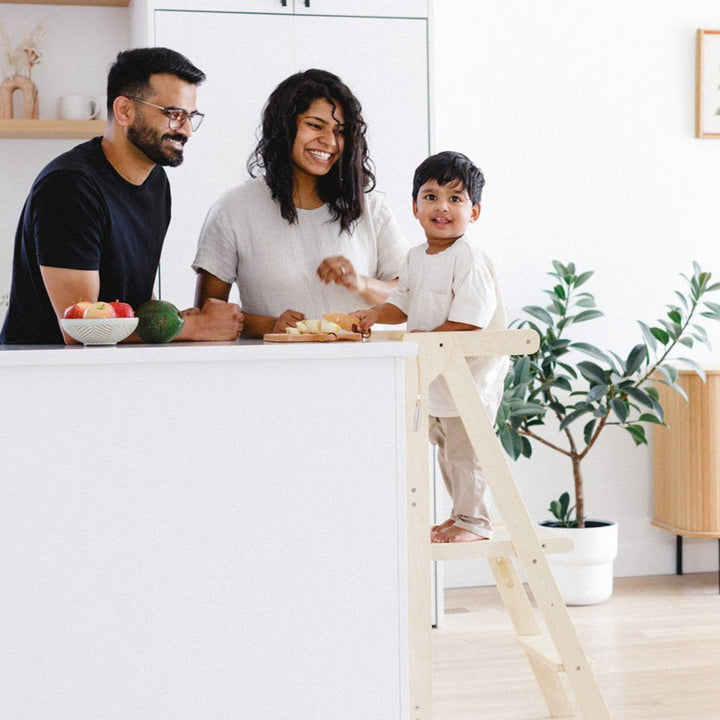 Adjustable Natural Fold N' Store Learning Tower - MLHCo