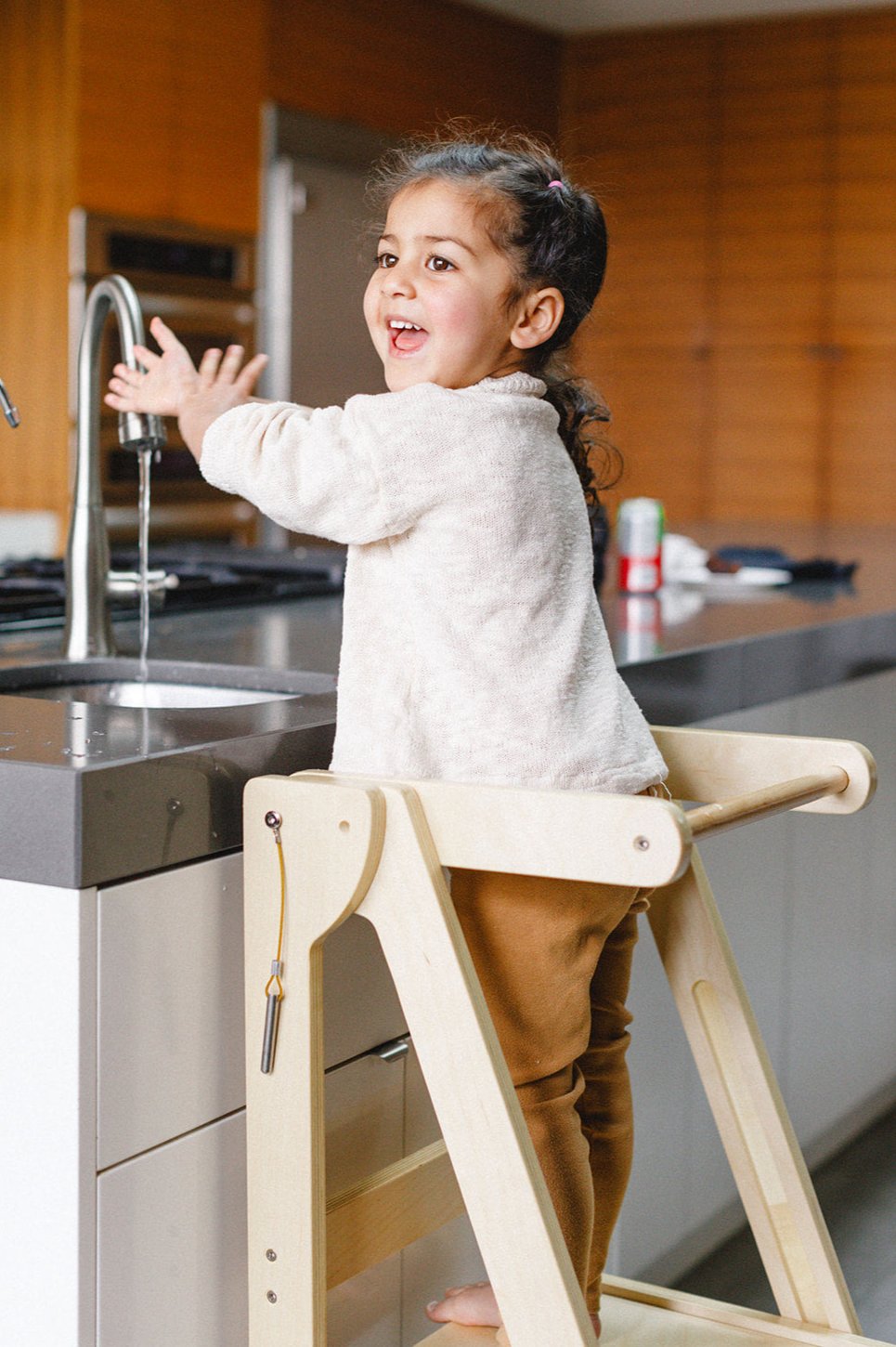 Adjustable Natural Fold N' Store Learning Tower - MLHCo