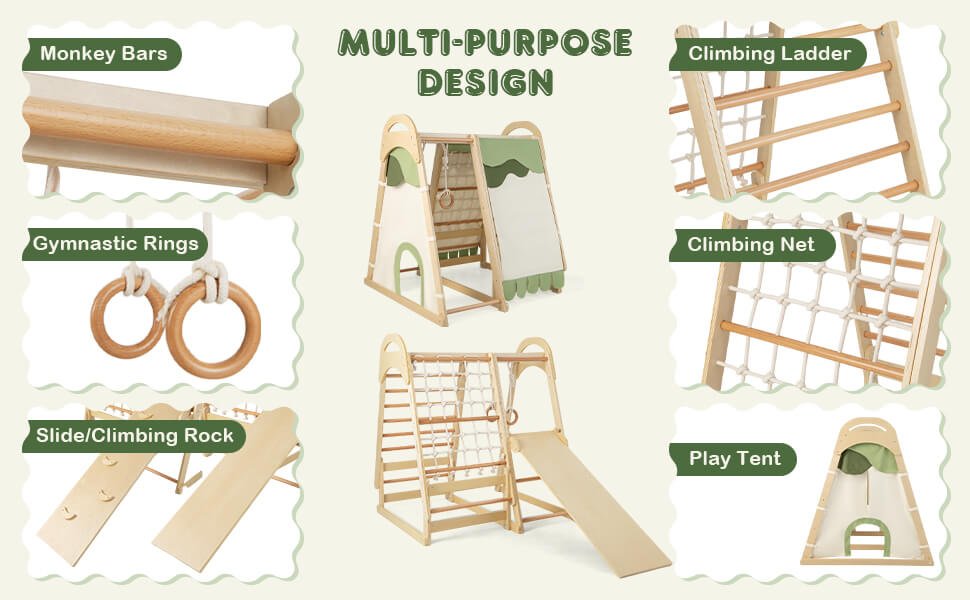6in1 Kids Jungle Gym Playset