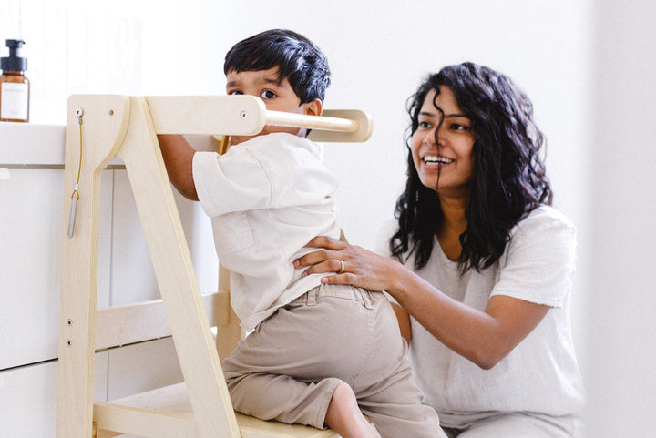 Adjustable Natural Fold N' Store Learning Tower - MLHCo