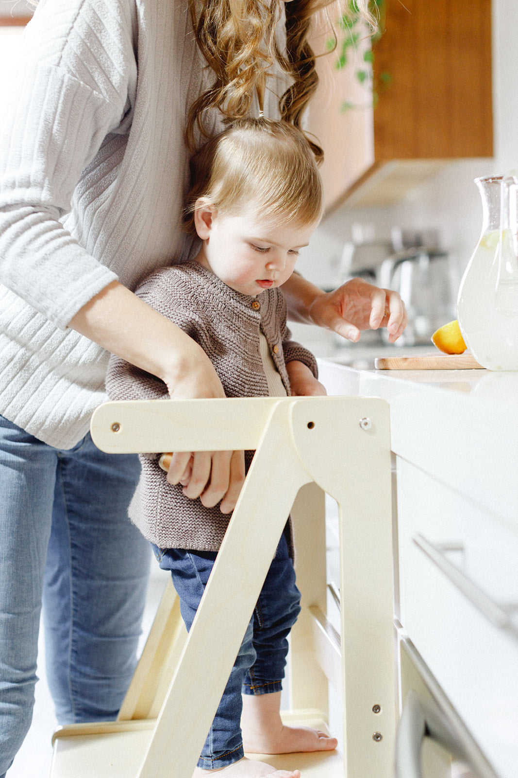 Adjustable Natural Fold N' Store Learning Tower - MLHCo