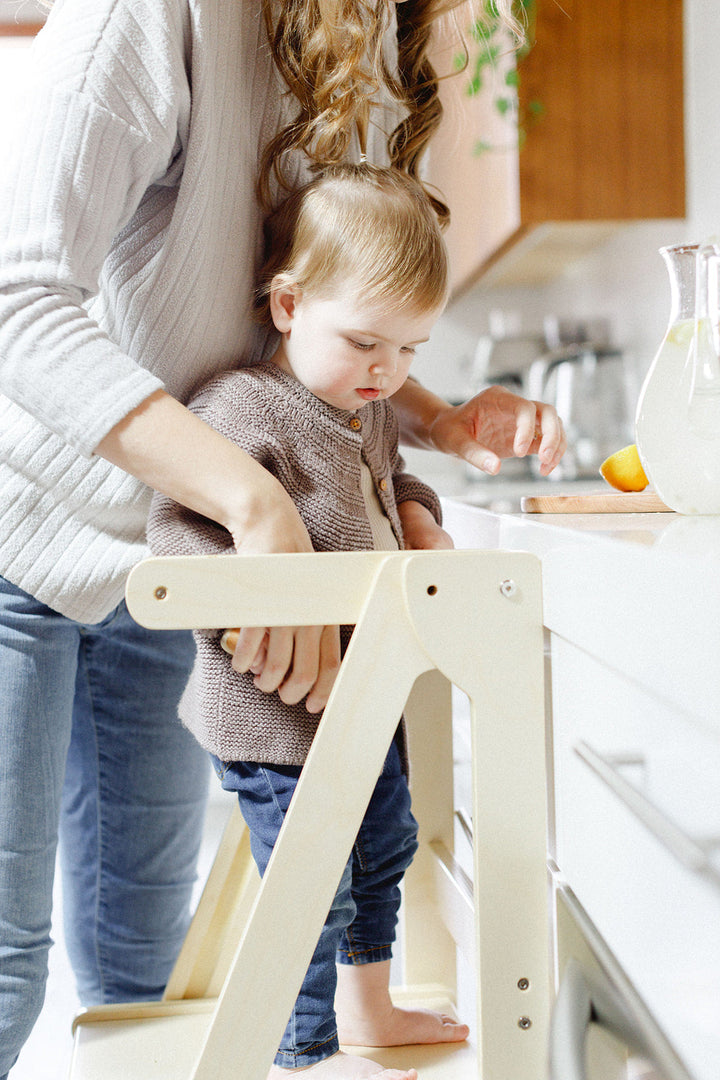 Adjustable Natural Fold N' Store Learning Tower - MLHCo